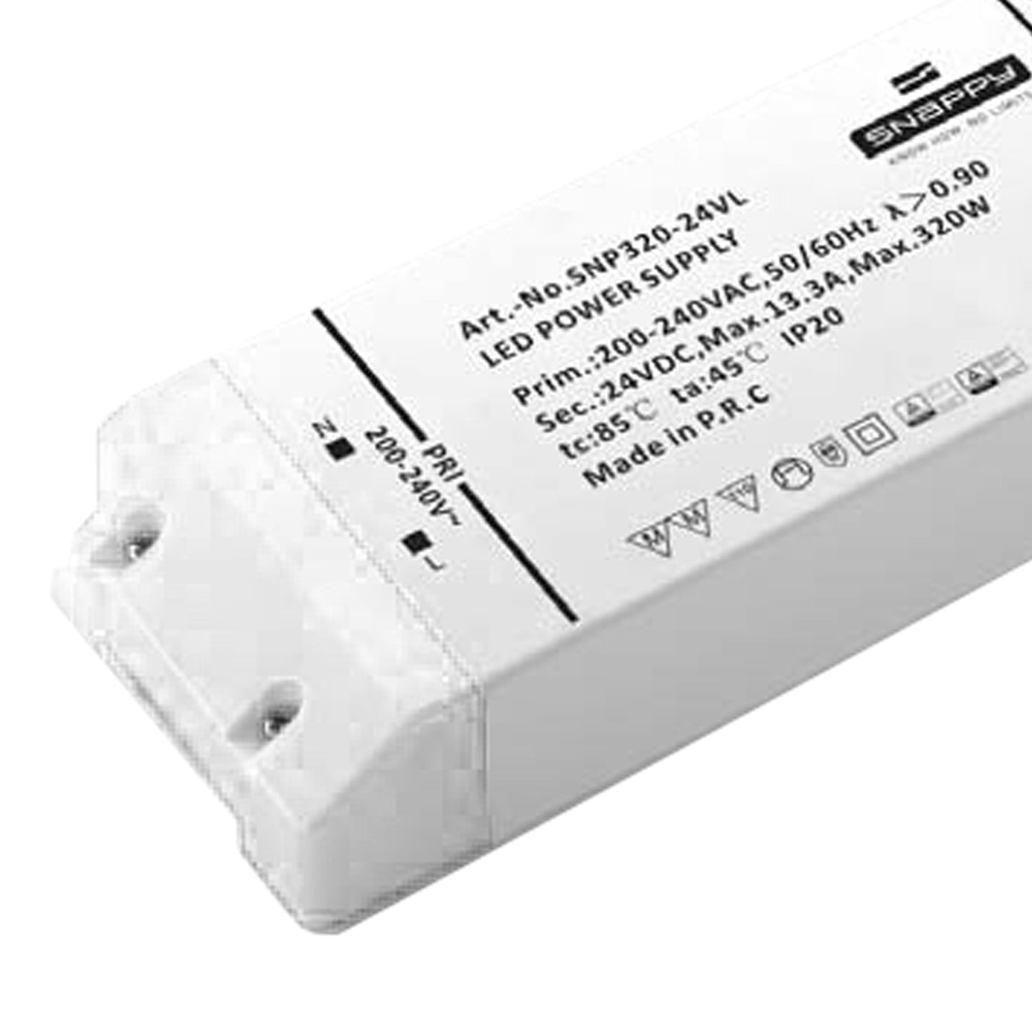 Magneto Constant Voltage Driver 48VDC 320W, Non-Dimmable by Mantra