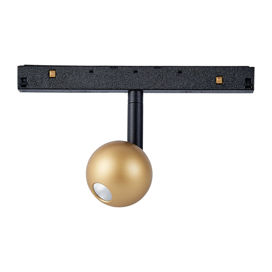 Magneto Track Ball Spotlight Triac Dimmable, 7W LED, 3000K, 560lm, Gold/Black, 3yrs Warranty by Mantra