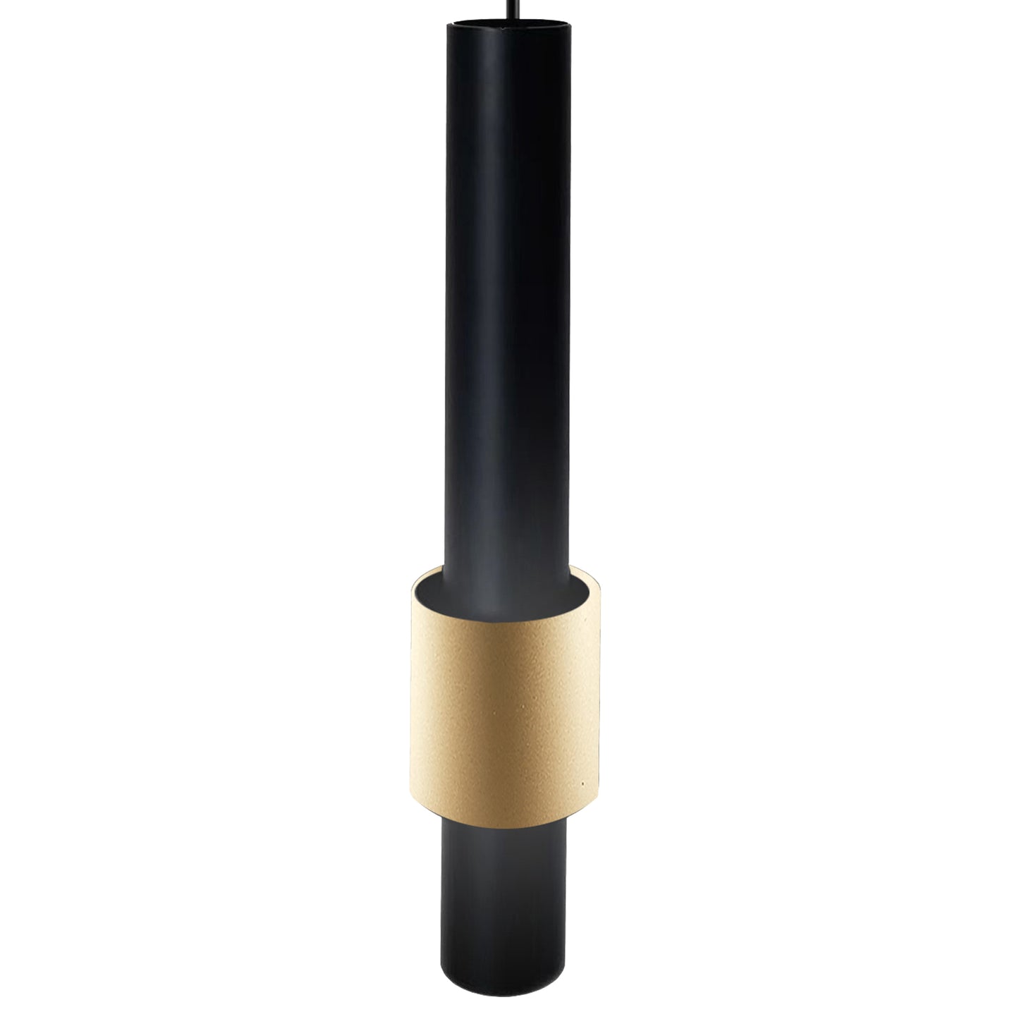 Magneto Track 200mm Tube Pendant, 7W LED, 3000K, 560lm, Black/Gold, 3yrs Warranty by Mantra