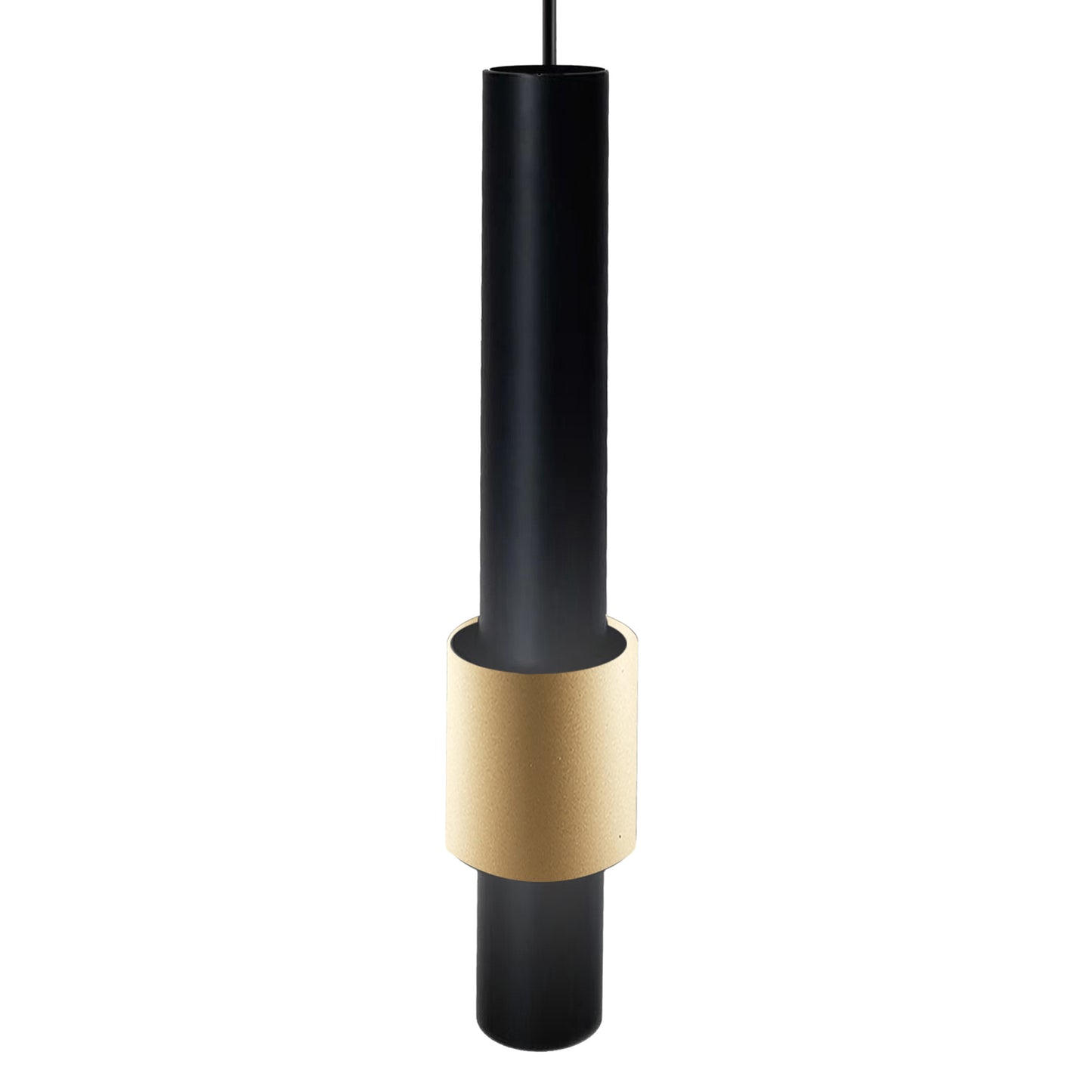 Magneto Track 200mm Tube Pendant Triac Dimmable, 7W LED, 3000K, 560lm, Black/Gold, 3yrs Warranty by Mantra