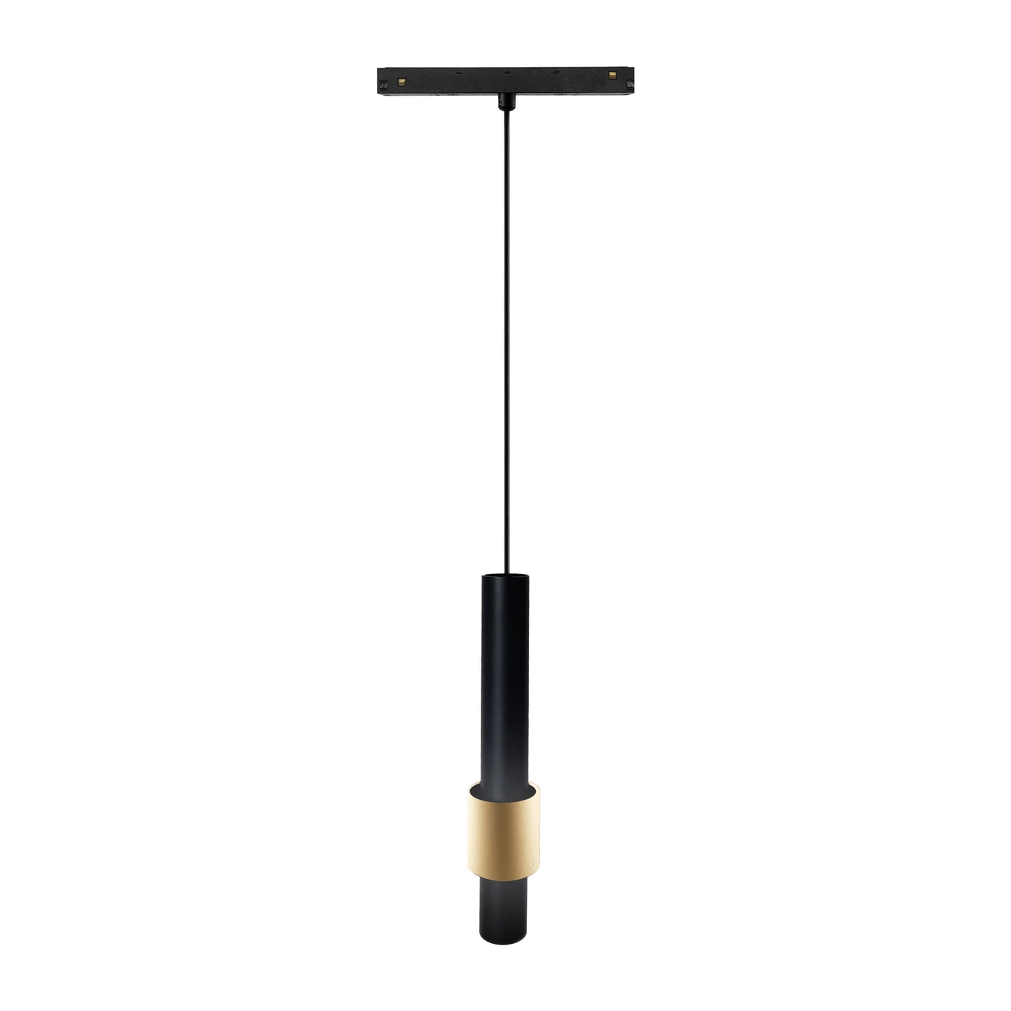 Magneto Track 200mm Tube Pendant Triac Dimmable, 7W LED, 3000K, 560lm, Black/Gold, 3yrs Warranty by Mantra