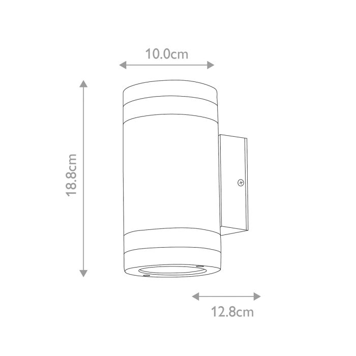 Magnus 2 Light Wall Light - Graphite