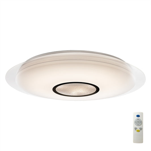 Maldivas 40W Tuneable White 3000K-6000K, 2800lm, Dimmable Flush Fitting With Remote Control, 3yrs Warranty by Mantra