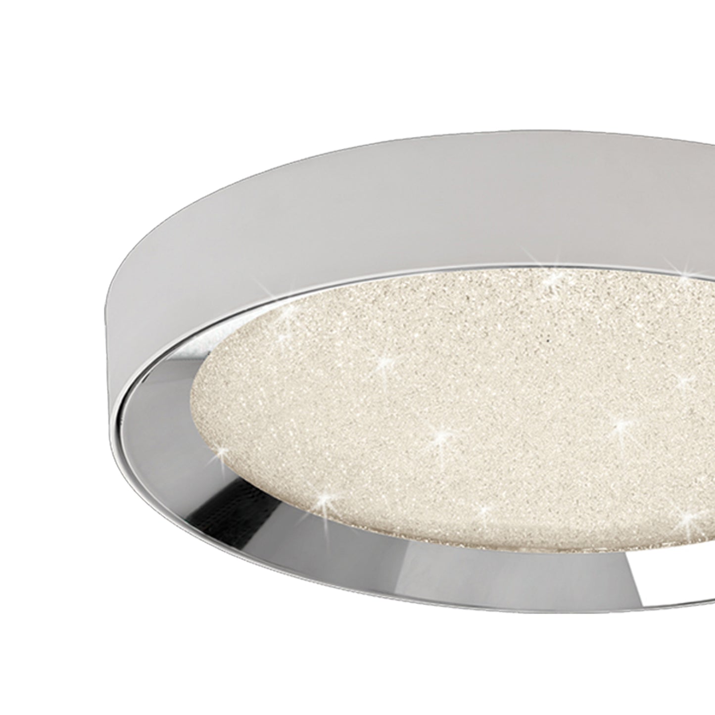 Male Flush 50cm Round 24W LED 3000K-6500K Tuneable, 1920lm, Remote Control Chrome / White / Acrylic, 3yrs Warranty by Mantra