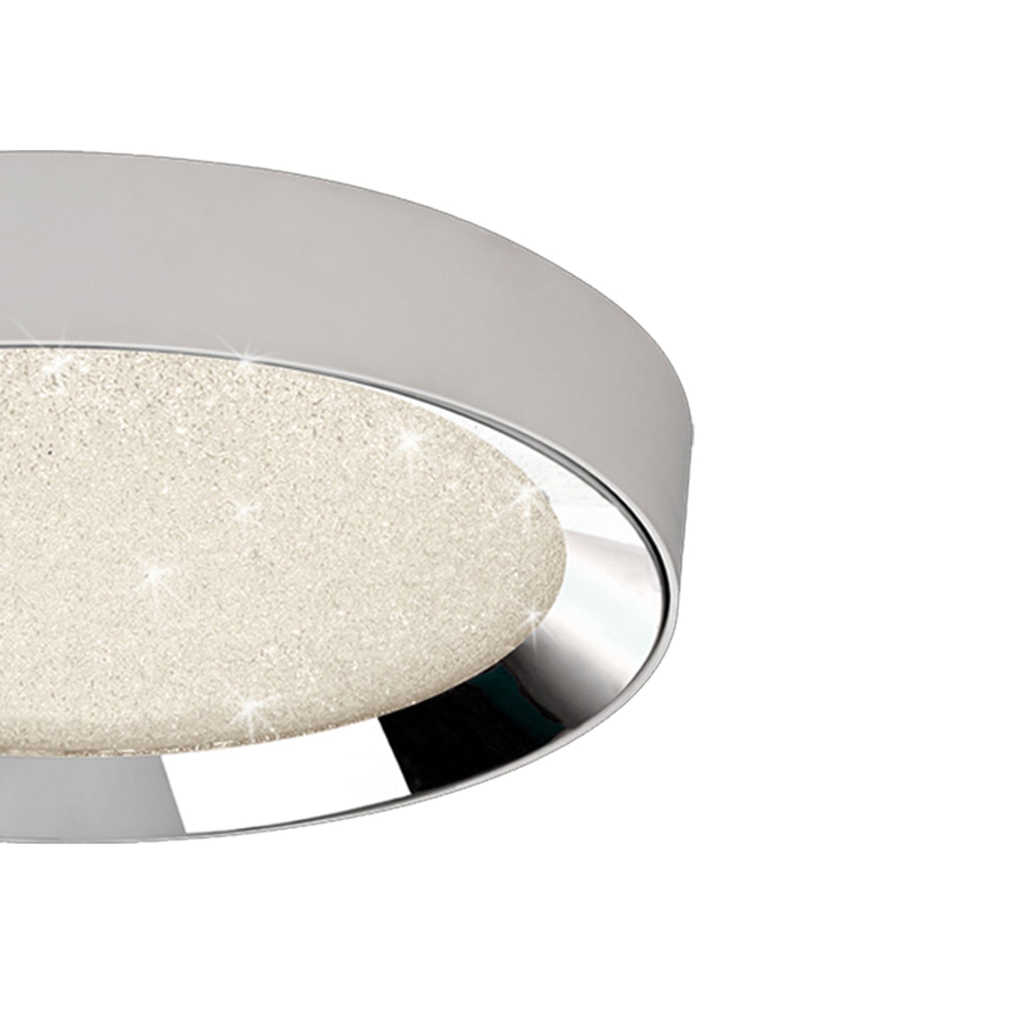 Male Flush 50cm Round 24W LED 3000K-6500K Tuneable, 1920lm, Remote Control Chrome / White / Acrylic, 3yrs Warranty by Mantra