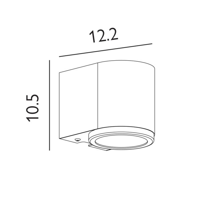 Mandal 1 Light Down Wall Light Galvanised