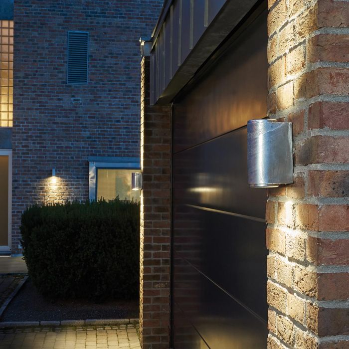 Mandal 2 Light Up / Down Wall Light Galvanised