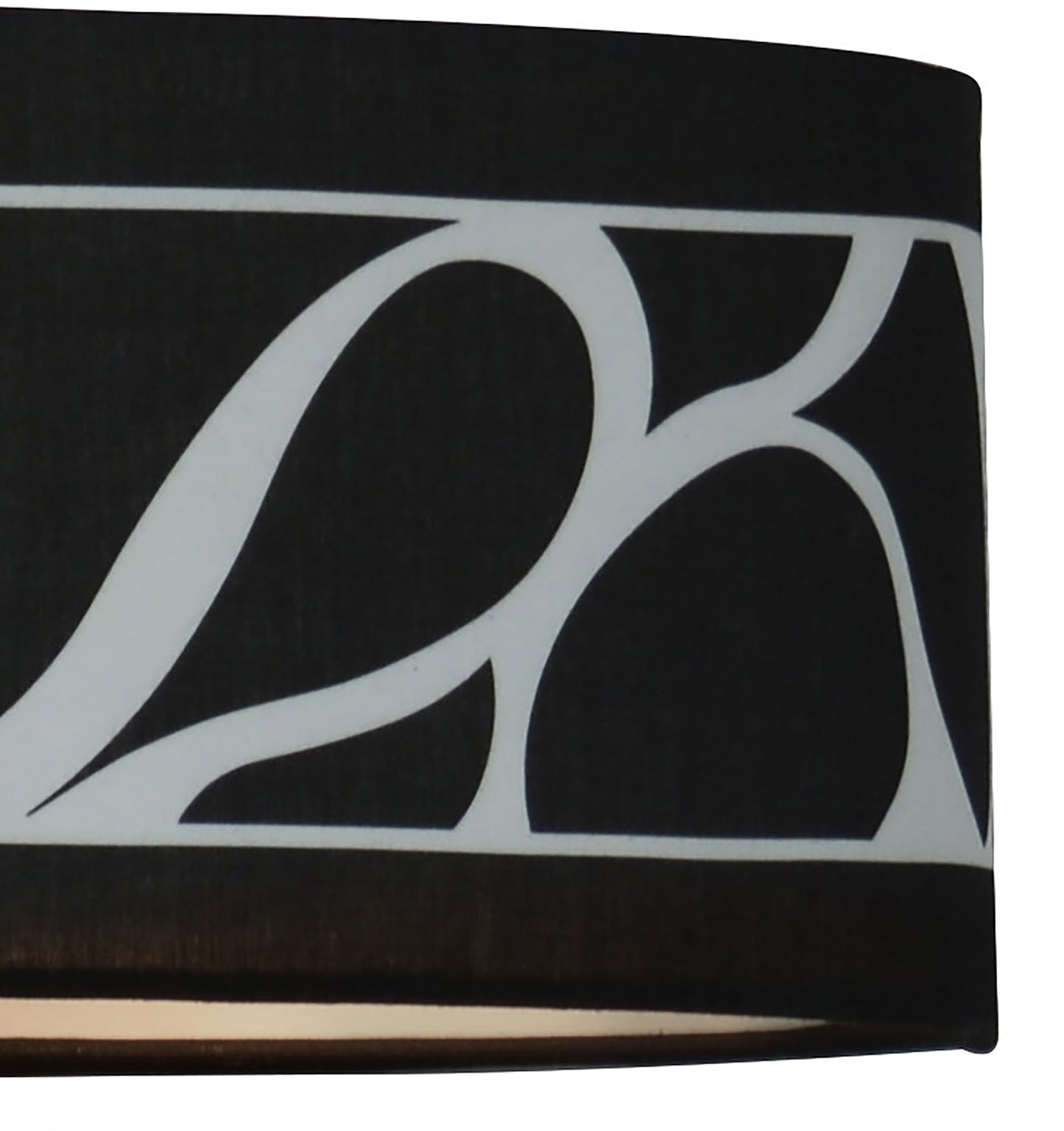 Manhattan Wall Lamp 1 Light E14 Swing Arm, Polished Chrome/Frosted Glass With Black Patterned Shade by Mantra