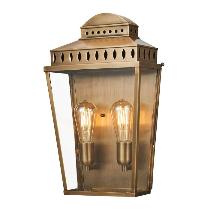 Mansion House 1 Light Large Wall Lantern - Aged Brass