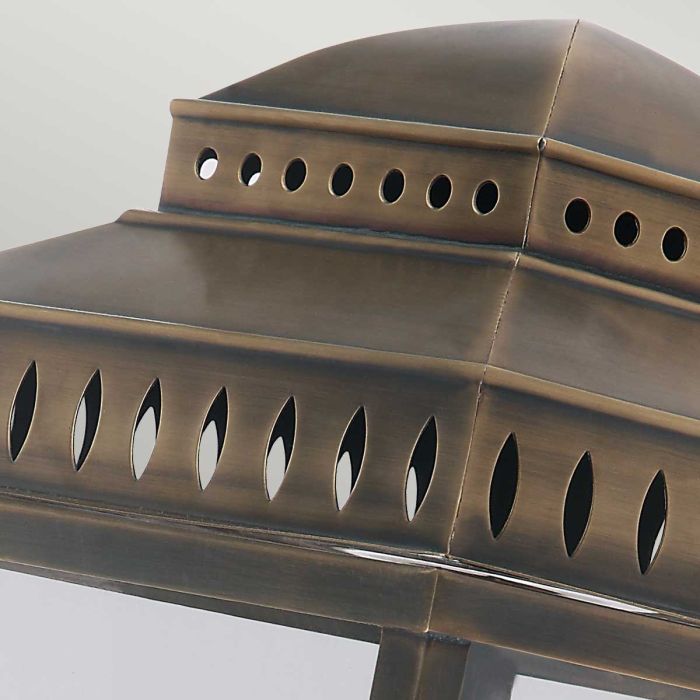 Mansion House 3 Light Wall Lantern - Aged Brass