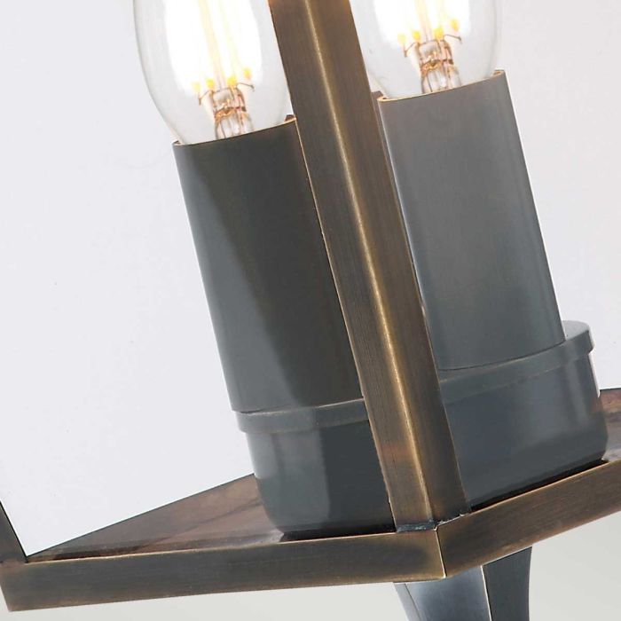 Mansion House 3 Light Wall Lantern - Aged Brass