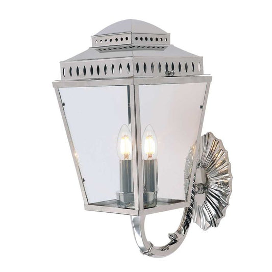 Mansion House 3 Light Wall Lantern - Polished Nickel