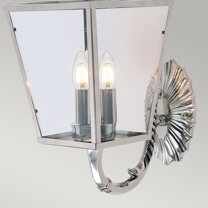 Mansion House 3 Light Wall Lantern - Polished Nickel