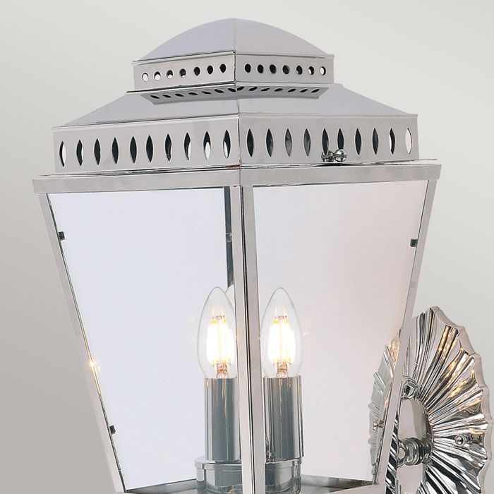 Mansion House 3 Light Wall Lantern - Polished Nickel