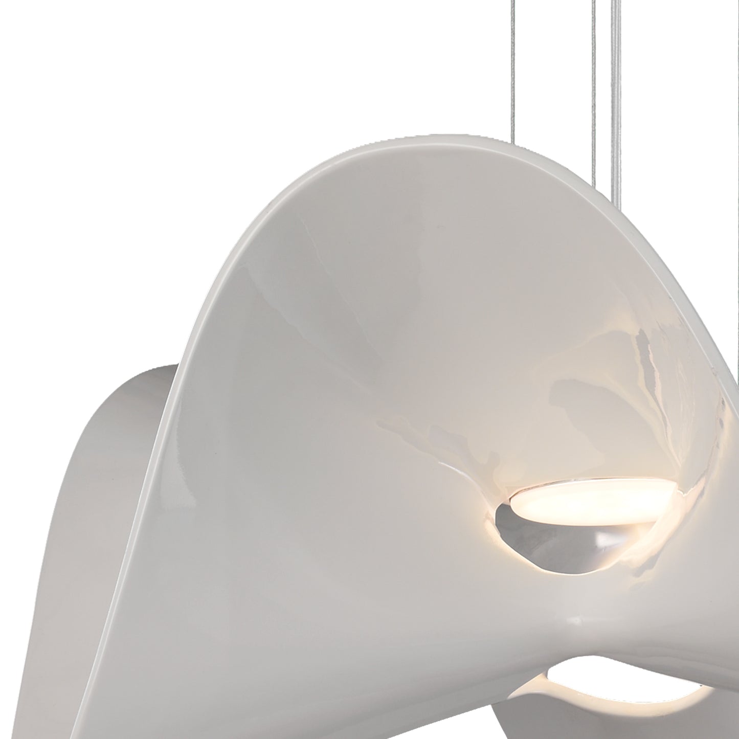 Manta Pendant 65cm Round 20W LED 3000K, 1600lm, Chrome / White, 3yrs Warranty by Mantra