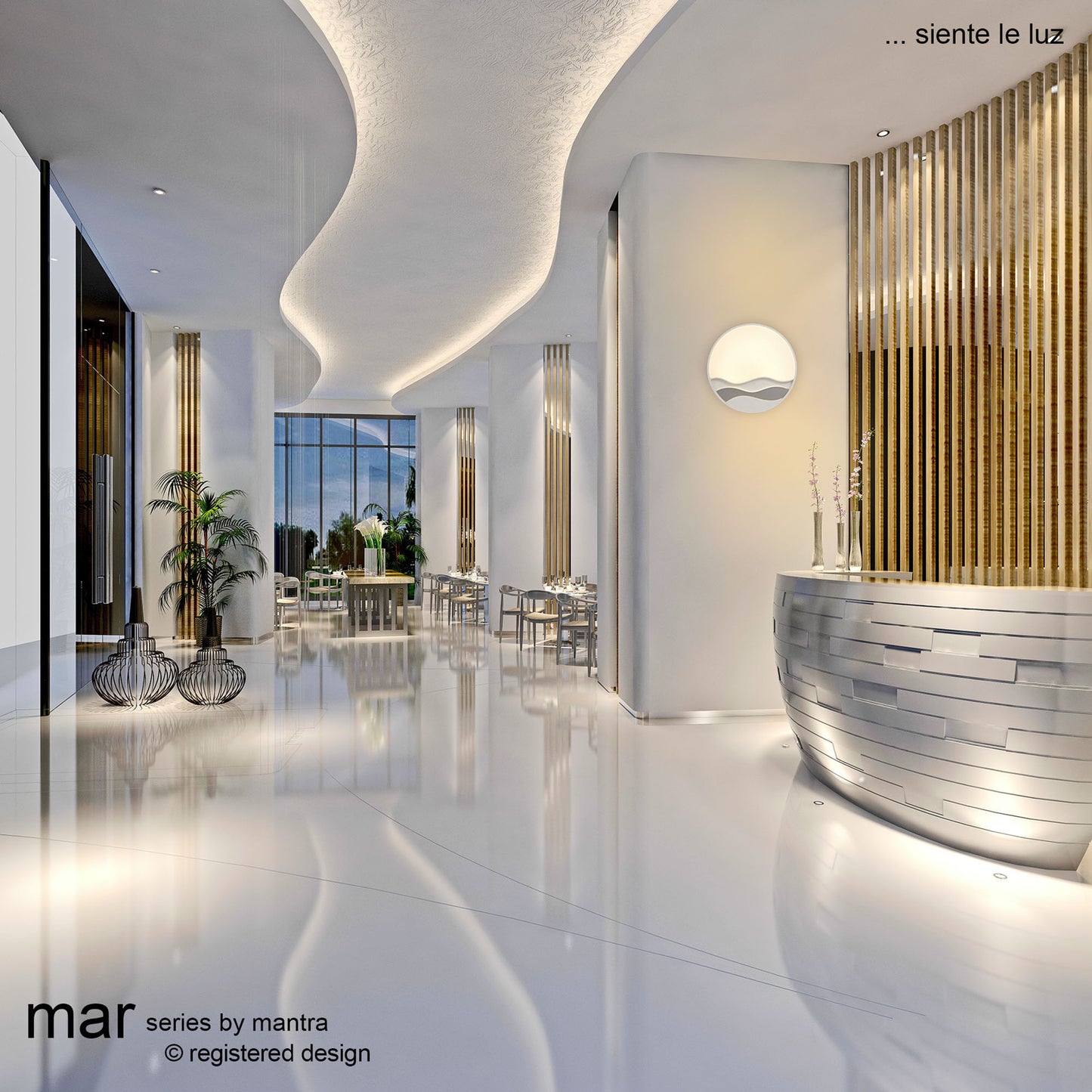 Mar Ceiling 44cm Round 24W LED 3000-6000K Tuneable, 950lm, Remote Control White, 3yrs Warranty by Mantra