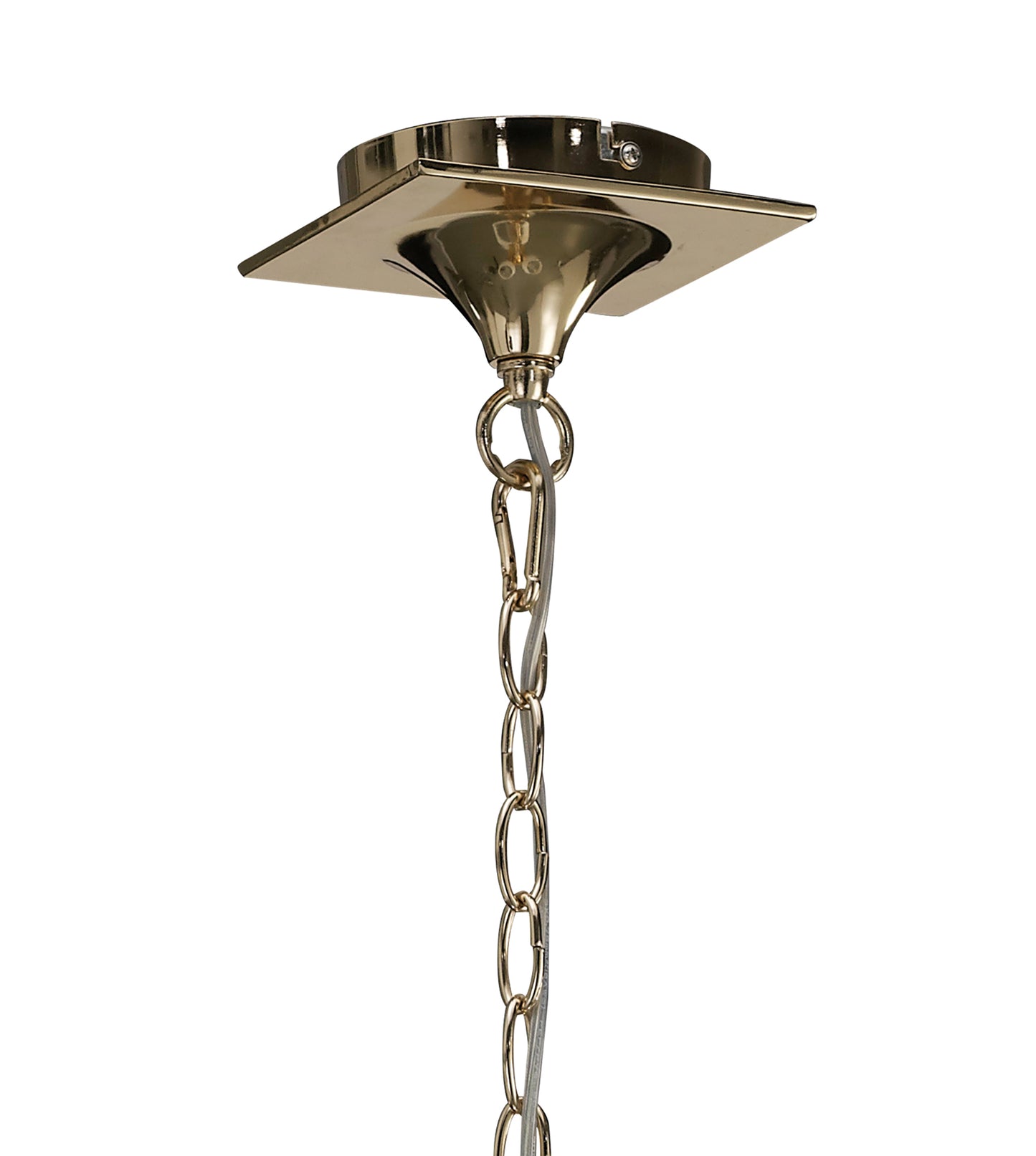 Mara Pendant 3 Light E14, French Gold With Ivory White Shades by Mantra