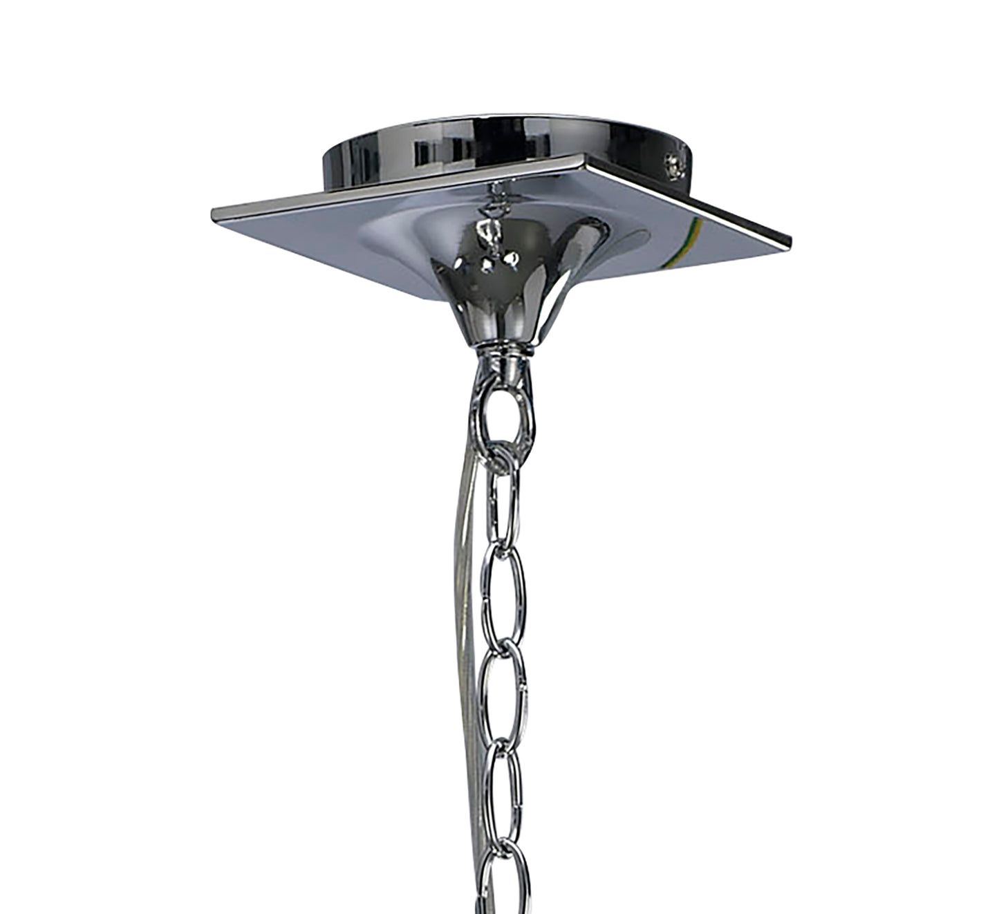 Mara Pendant 3 Light E14, Polished Chrome With Ivory White Shades by Mantra