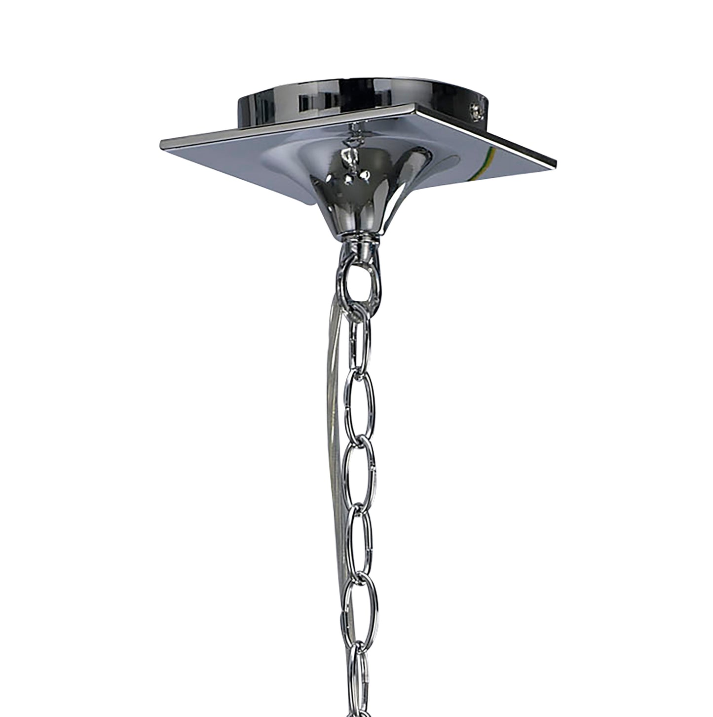 Mara Pendant 3 Light E14, Polished Chrome With Black Shades by Mantra