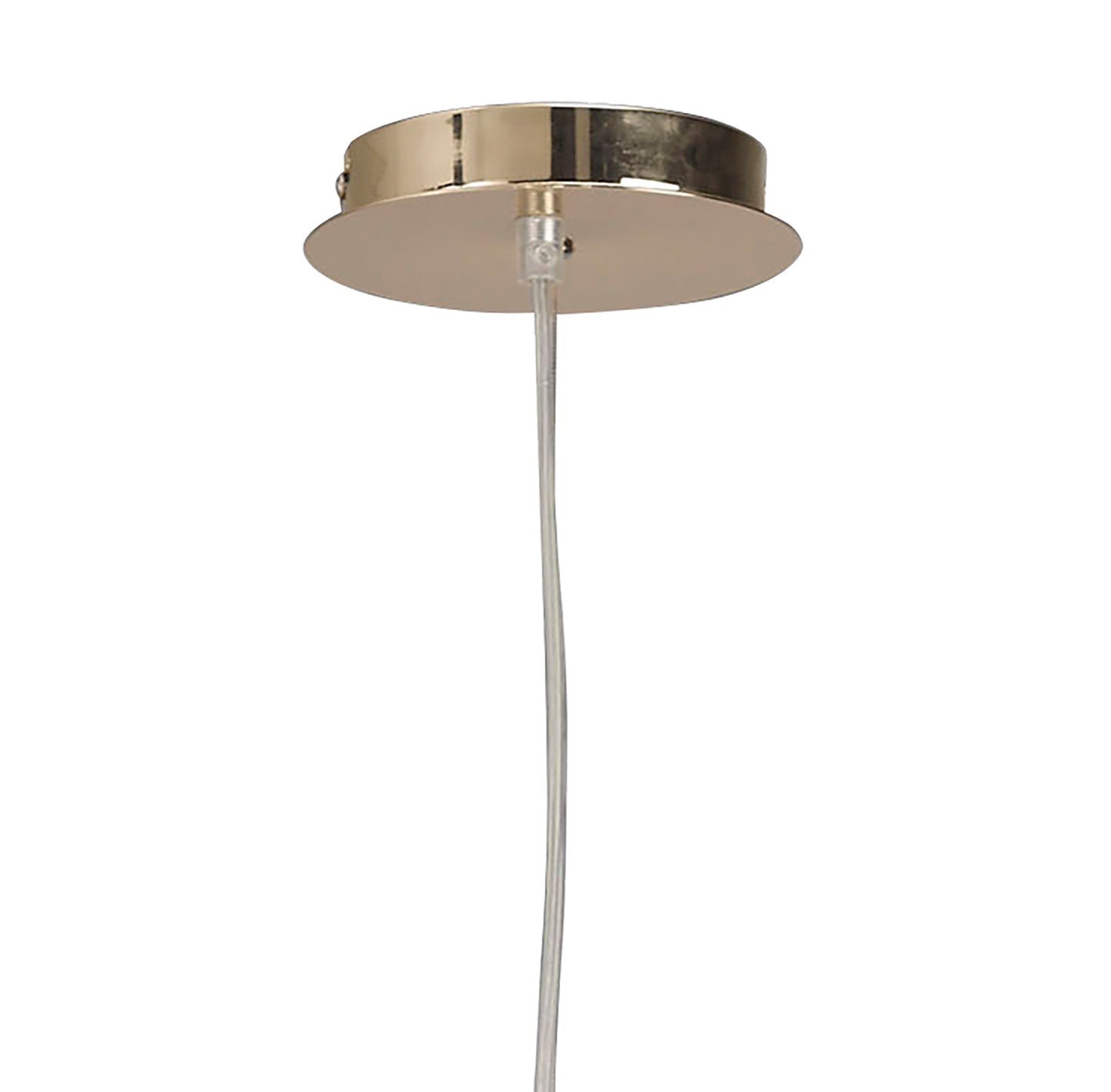 Mara Pendant 4 Light E27 Round, French Gold With Ivory White Shade by Mantra