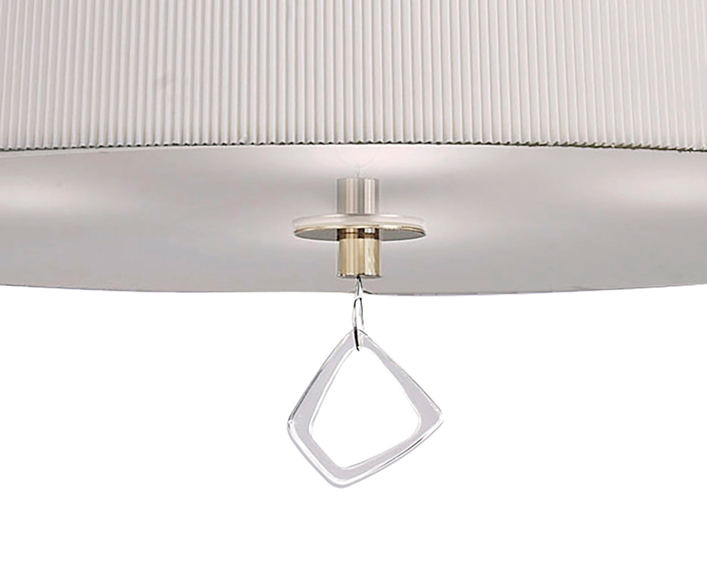 Mara Pendant 4 Light E27 Round, French Gold With Ivory White Shade by Mantra