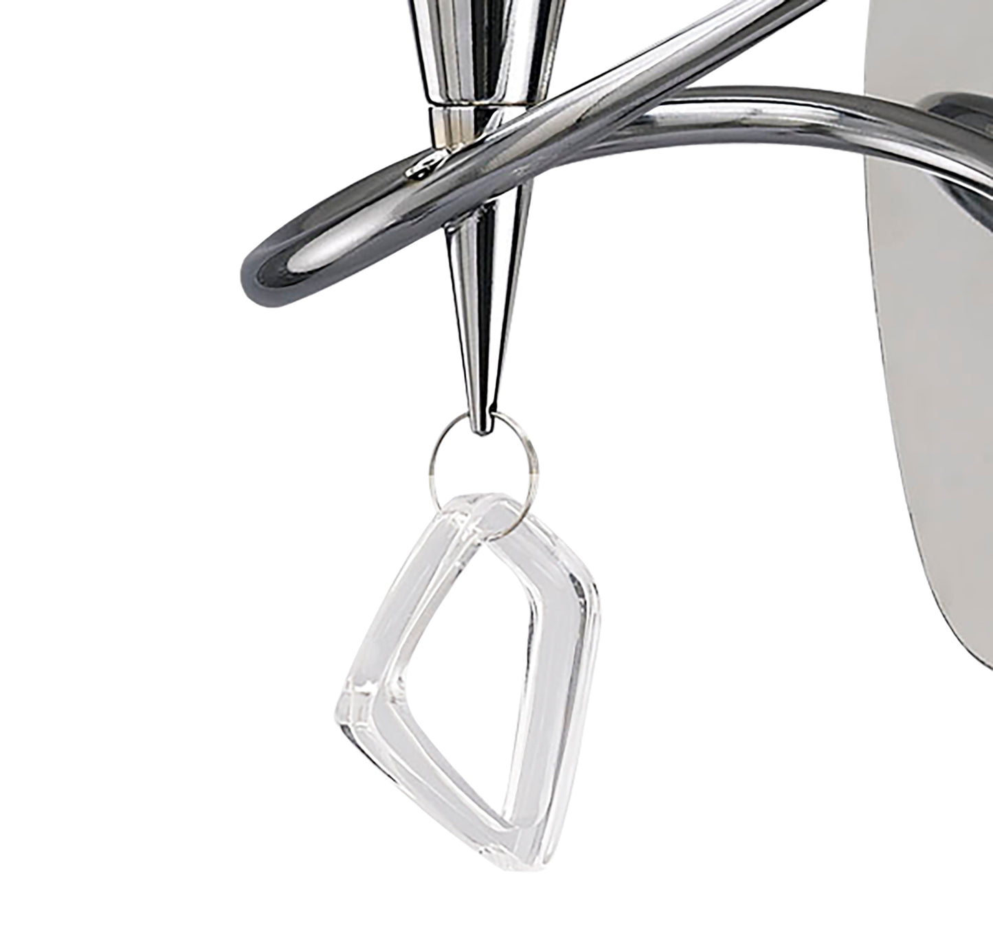 Mara Wall Lamp Switched 1 Light E14, Polished Chrome With Black Shade by Mantra