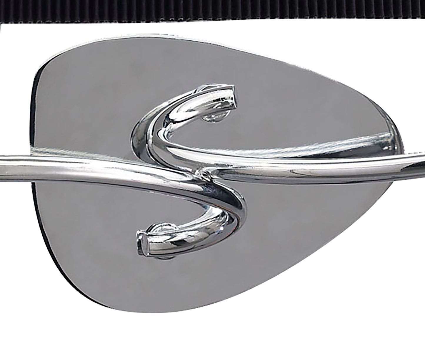 Mara Wall Lamp Switched 2 Light, Polished Chrome With Black Shade by Mantra