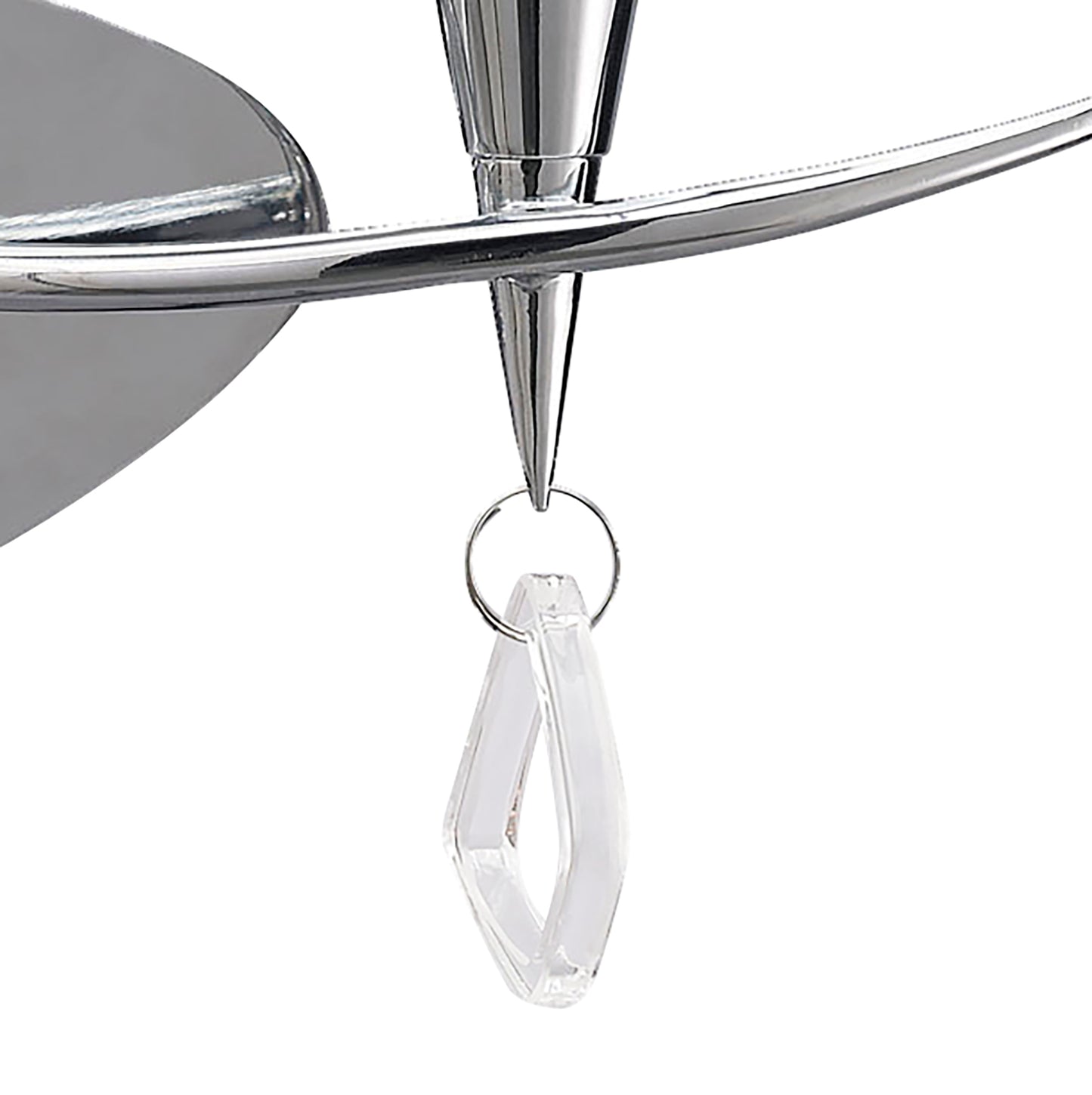 Mara Wall Lamp Switched 2 Light, Polished Chrome With Black Shade by Mantra