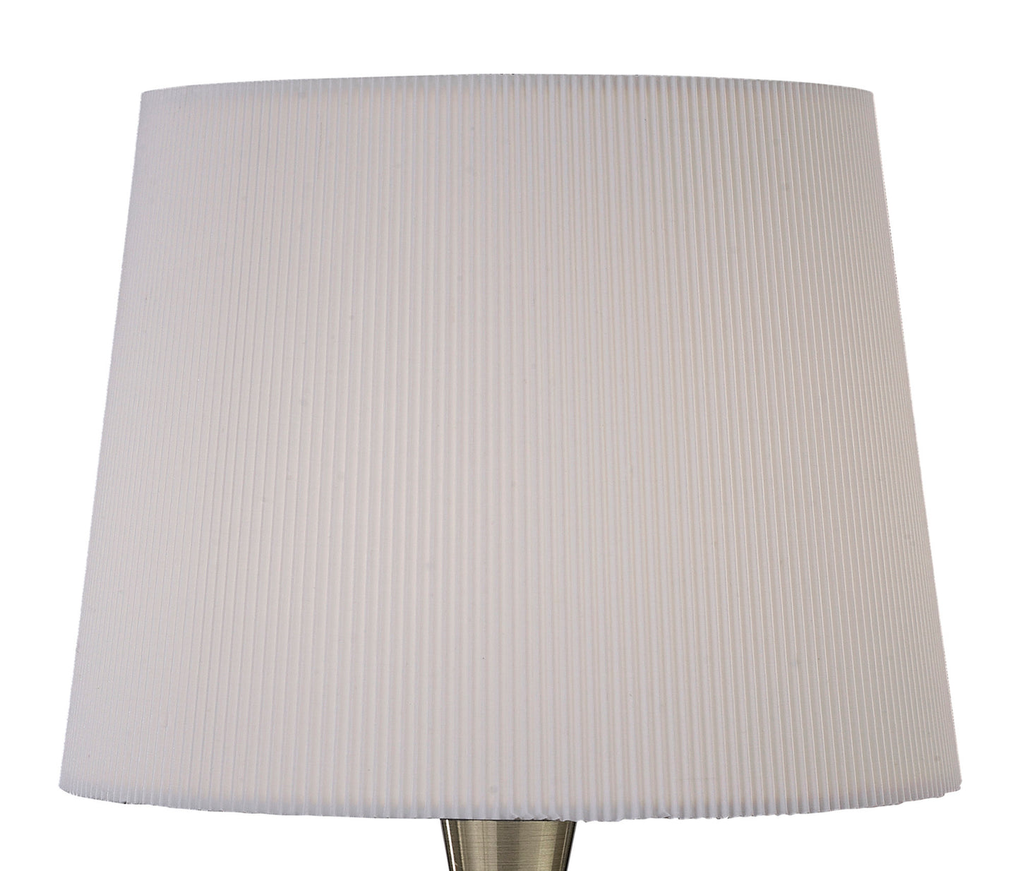 Mara Table Lamp 1 Light E14 Large, Antique Brass With Ivory White Shade by Mantra