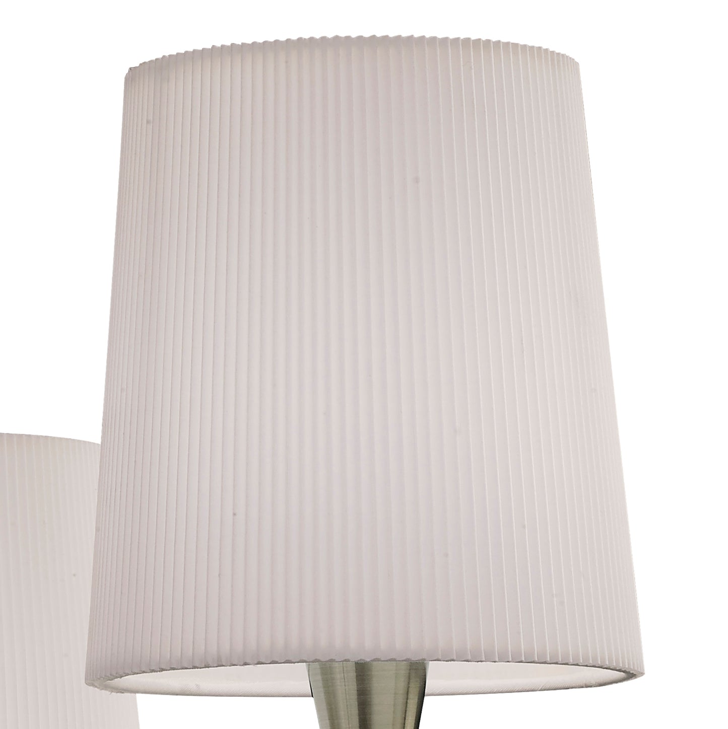 Mara Table Lamp 2 Light E14, Antique Brass With Ivory White Shades by Mantra