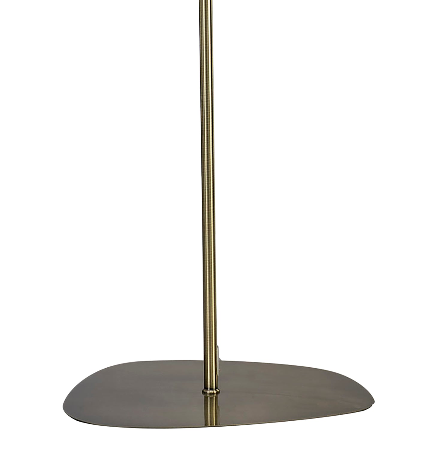 Mara Floor Lamp 4 Light E27, Antique Brass With Ivory White Shade by Mantra