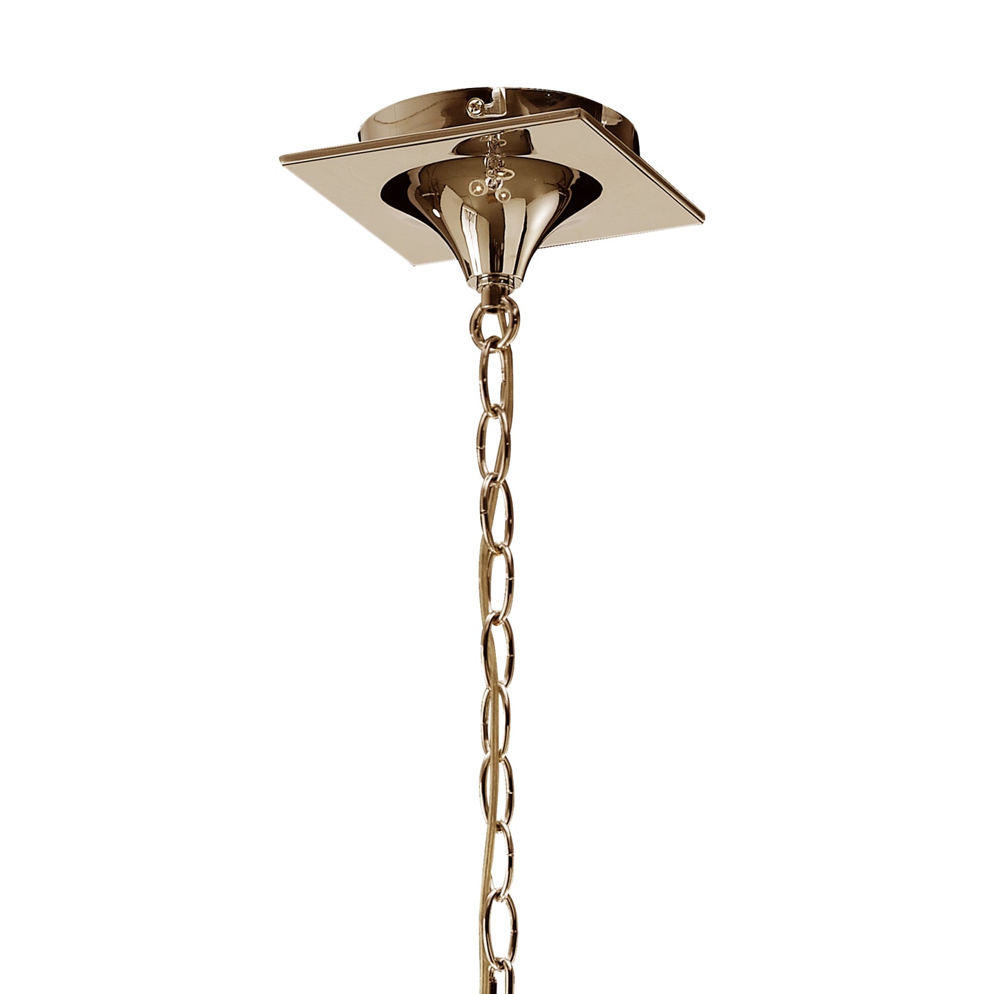 Mara Pendant 2 Tier 8 Light E14, French Gold With Ivory White Shades by Mantra