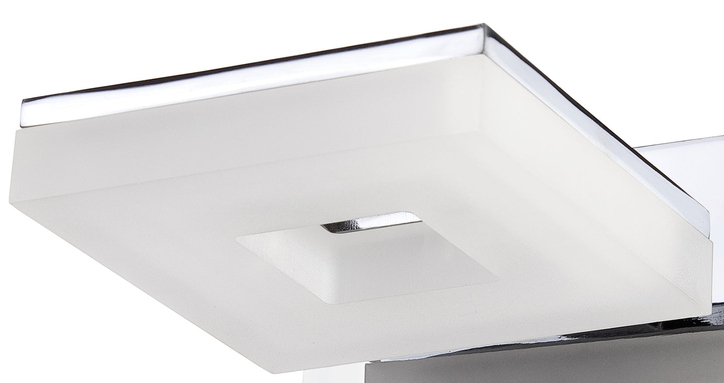 Marc Wall Lamp 1 Light 5W LED 3000K IP44, 450lm, Polished Chrome/Frosted Acrylic, 3yrs Warranty by Mantra