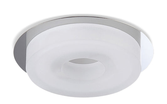 Marcel Recessed Down Light 6W LED Round 3000K IP44, 550lm, Polished Chrome/Frosted Acrylic, Cut Out: 70mm, Driver Included, 3yrs Warranty by Mantra