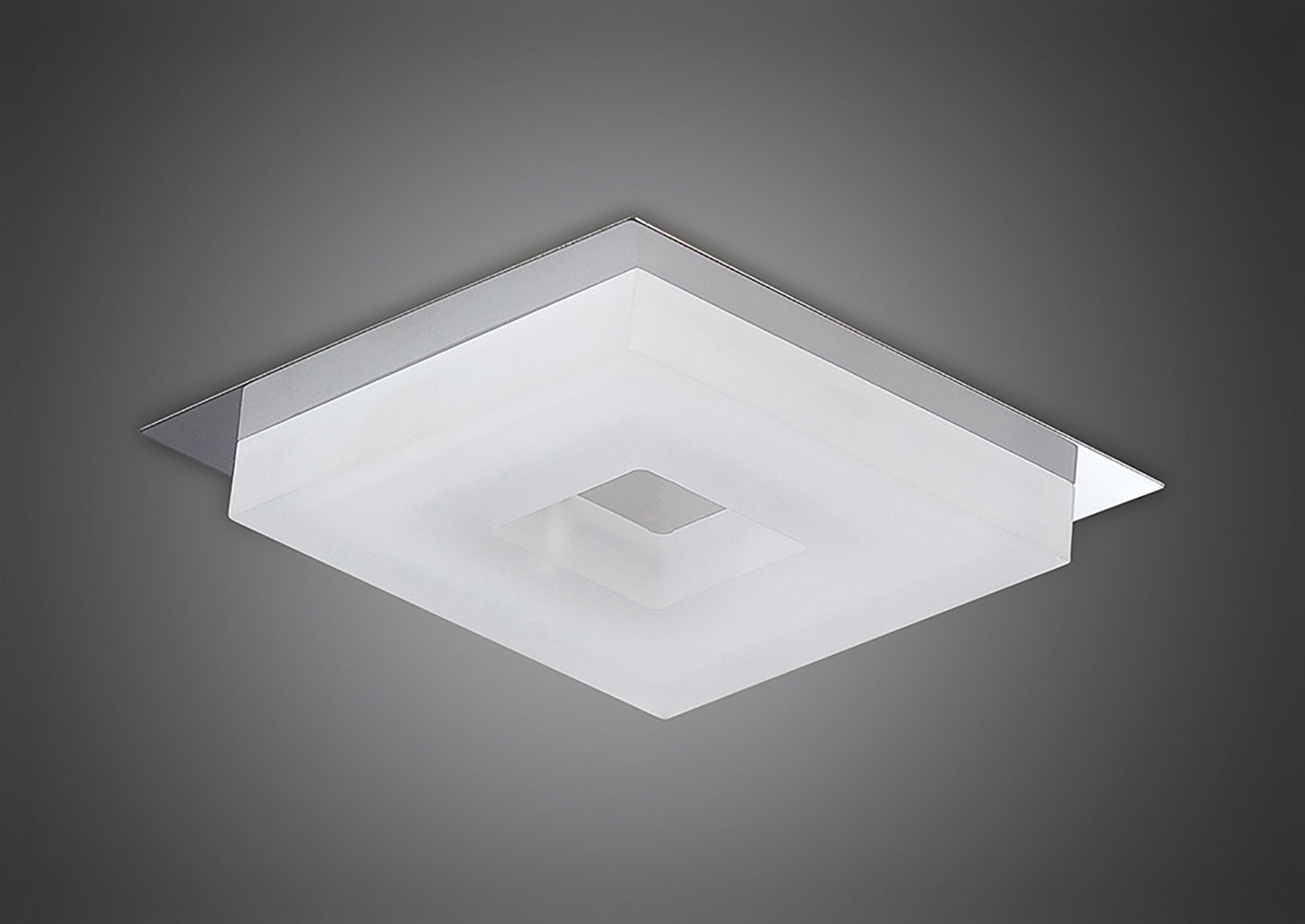Marcel Recessed Down Light 6W LED Square 3000K IP44, 550lm, Polished Chrome/Frosted Acrylic, Cut Out: 70mm, Driver Included, 3yrs Warranty by Mantra