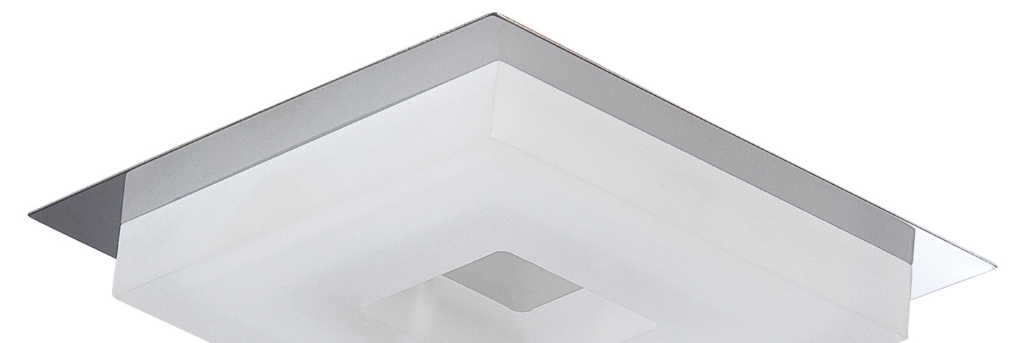 Marcel Recessed Down Light 6W LED Square 3000K IP44, 550lm, Polished Chrome/Frosted Acrylic, Cut Out: 70mm, Driver Included, 3yrs Warranty by Mantra