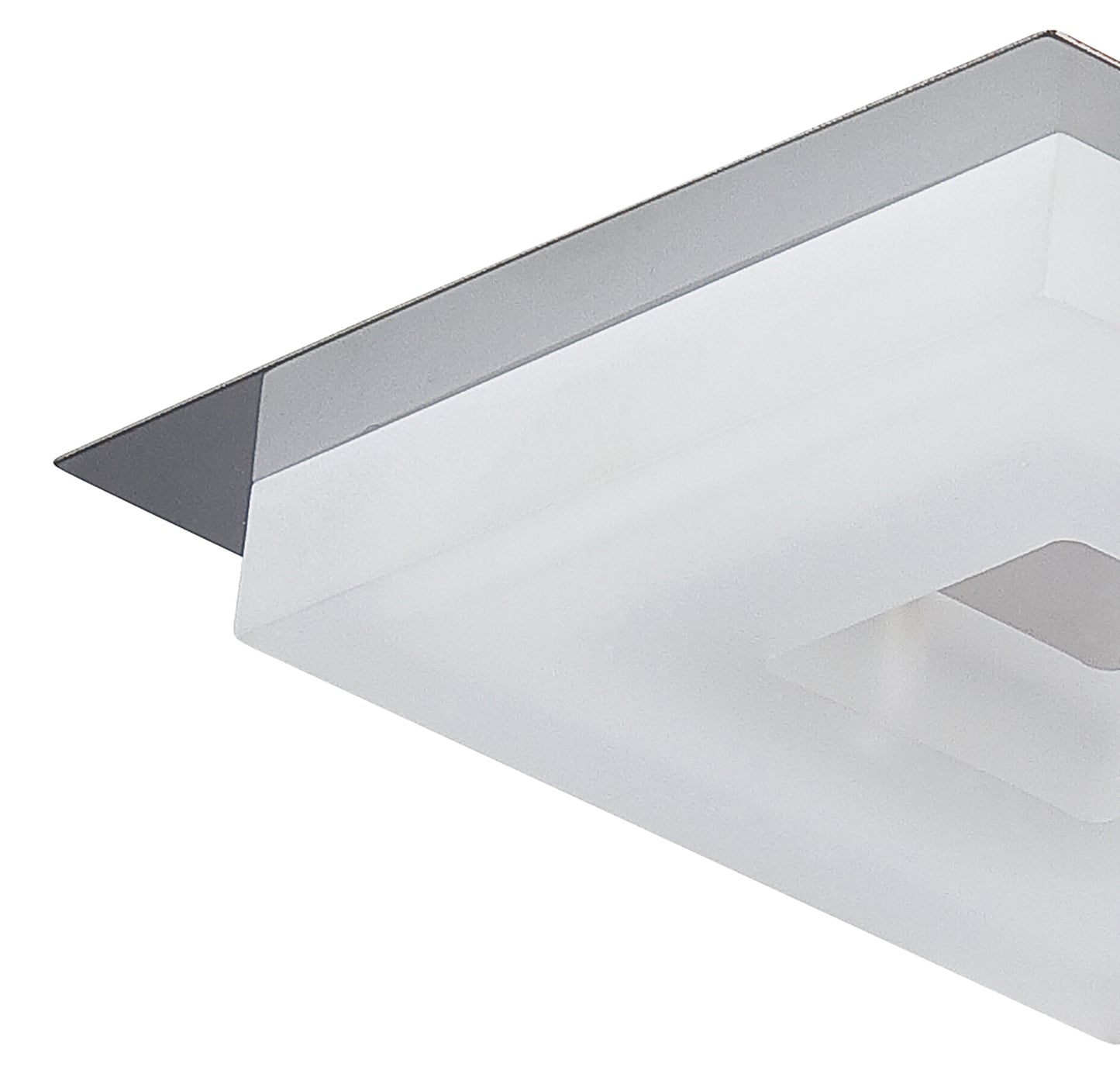 Marcel Recessed Down Light 6W LED Square 3000K IP44, 550lm, Polished Chrome/Frosted Acrylic, Cut Out: 70mm, Driver Included, 3yrs Warranty by Mantra