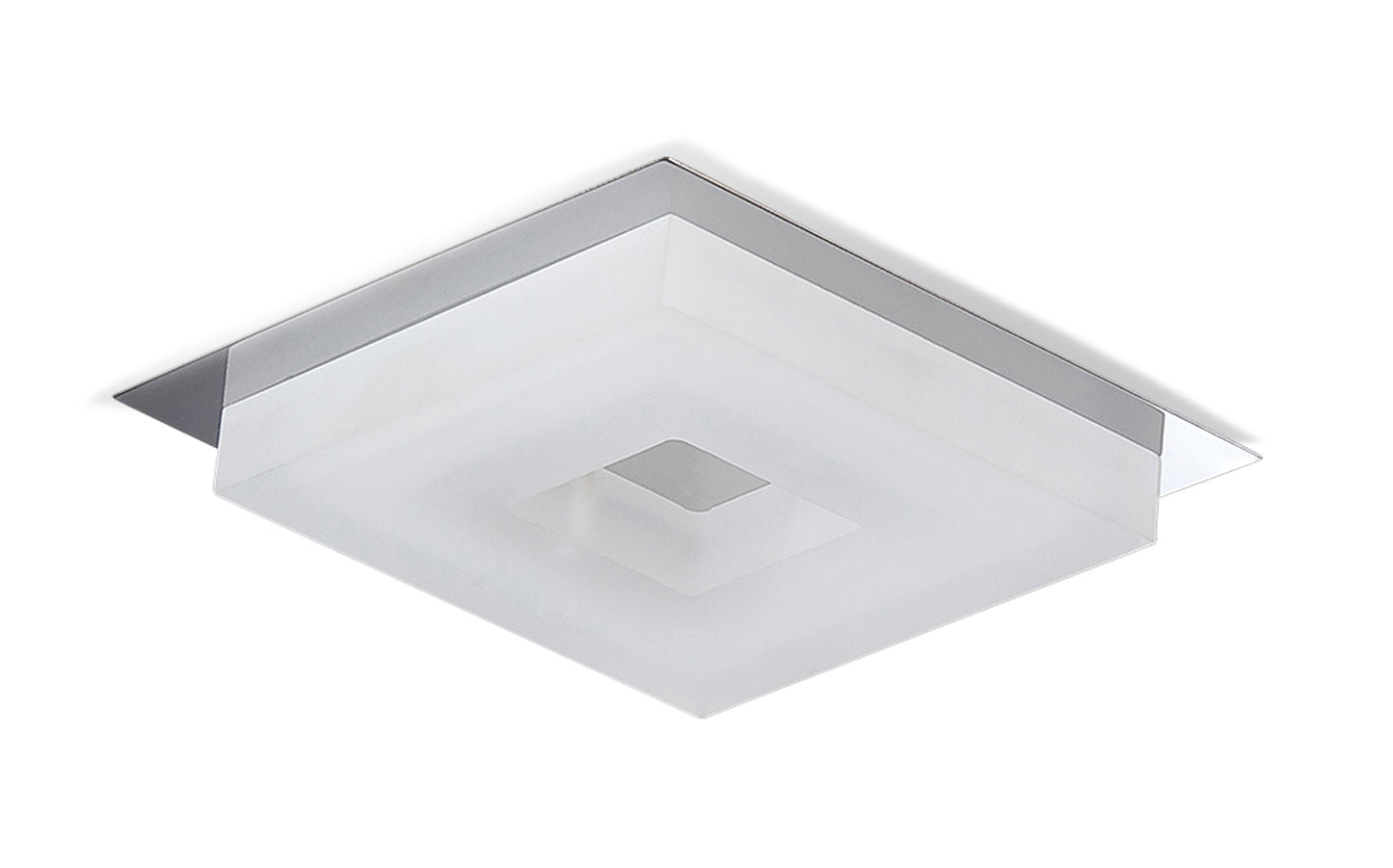Marcel Recessed Down Light 6W LED Square 3000K IP44, 550lm, Polished Chrome/Frosted Acrylic, Cut Out: 70mm, Driver Included, 3yrs Warranty by Mantra