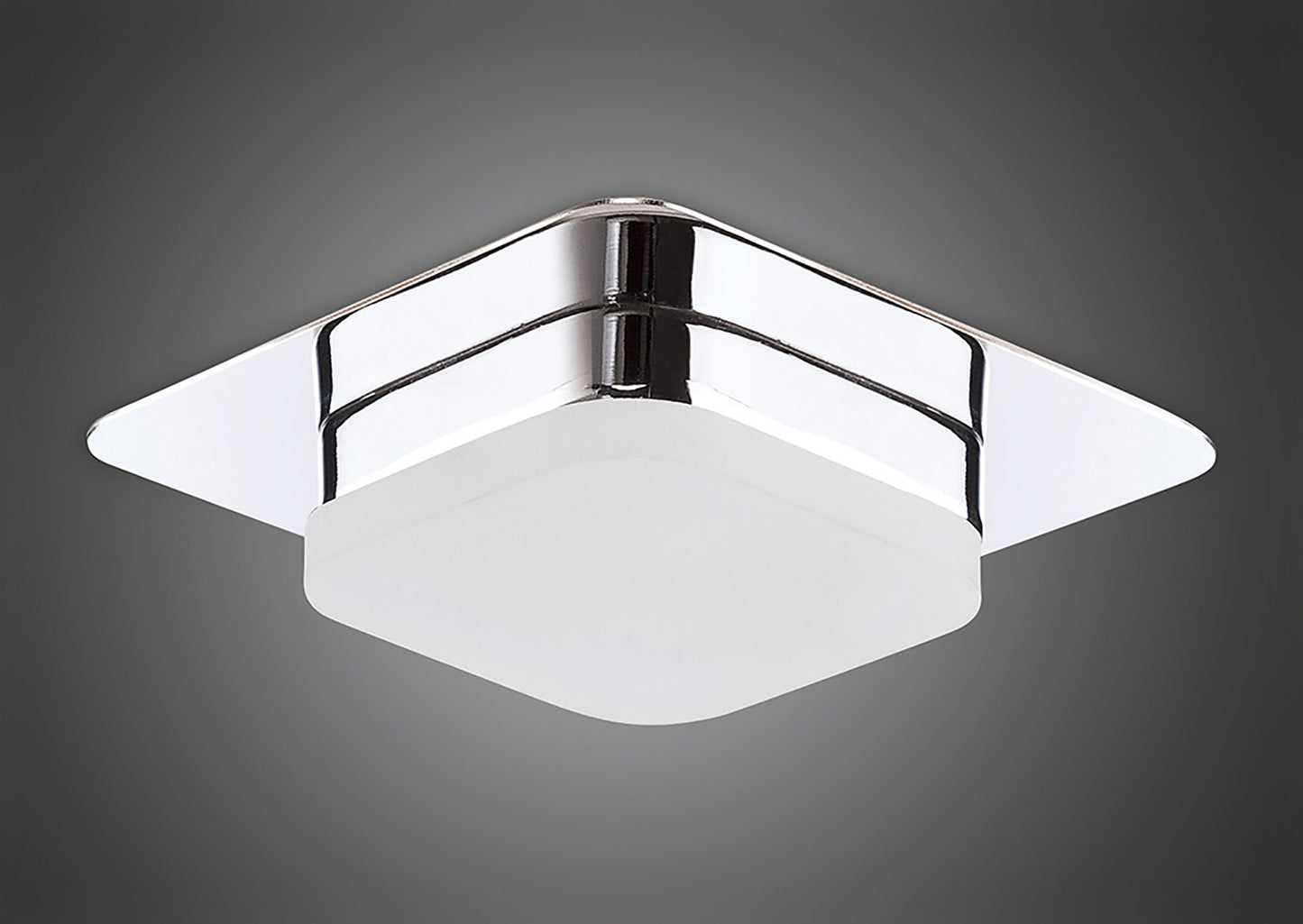 Marcel Recessed Down Light 5W LED Square 3000K IP44, 450lm, Polished Chrome/Frosted Acrylic, Cut Out: 70mm, Driver Included, 3yrs Warranty by Mantra