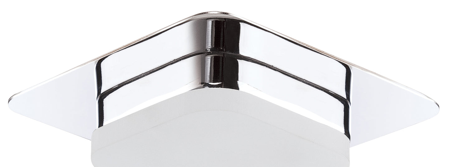 Marcel Recessed Down Light 5W LED Square 3000K IP44, 450lm, Polished Chrome/Frosted Acrylic, Cut Out: 70mm, Driver Included, 3yrs Warranty by Mantra