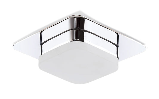 Marcel Recessed Down Light 5W LED Square 3000K IP44, 450lm, Polished Chrome/Frosted Acrylic, Cut Out: 70mm, Driver Included, 3yrs Warranty by Mantra