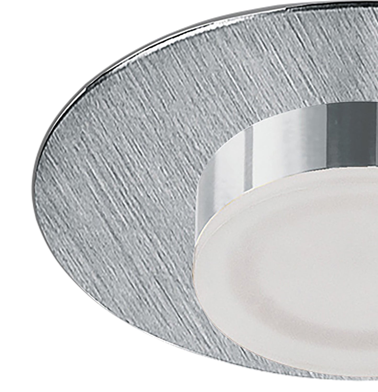 Marcel Recessed Down Light 4W LED Round 3000K IP44, 360lm, Satin Aluminium/Frosted Acrylic/Chrome, Cut Out: 70mm, Driver Included, 3yrs Warranty by Mantra