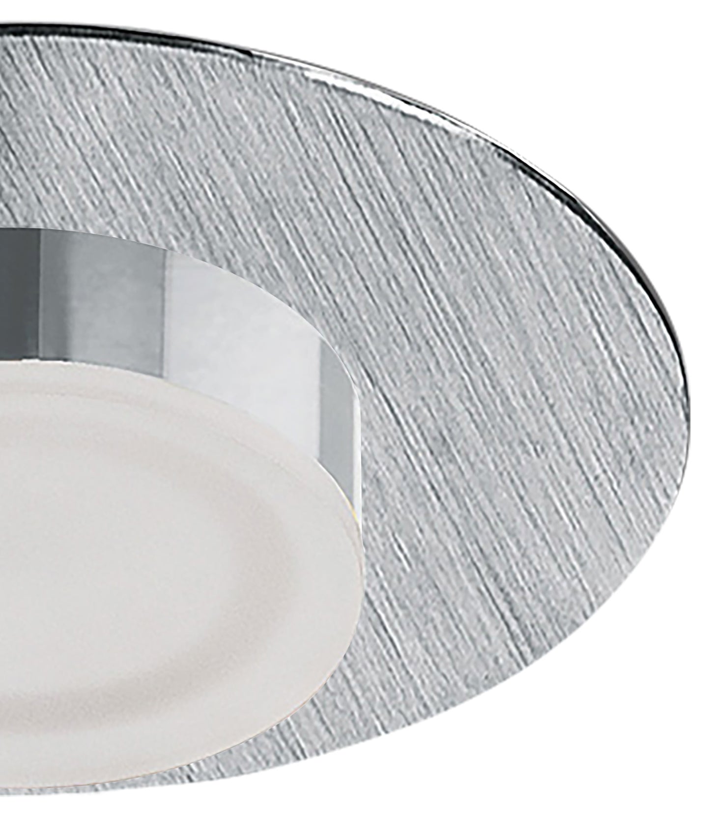 Marcel Recessed Down Light 4W LED Round 3000K IP44, 360lm, Satin Aluminium/Frosted Acrylic/Chrome, Cut Out: 70mm, Driver Included, 3yrs Warranty by Mantra