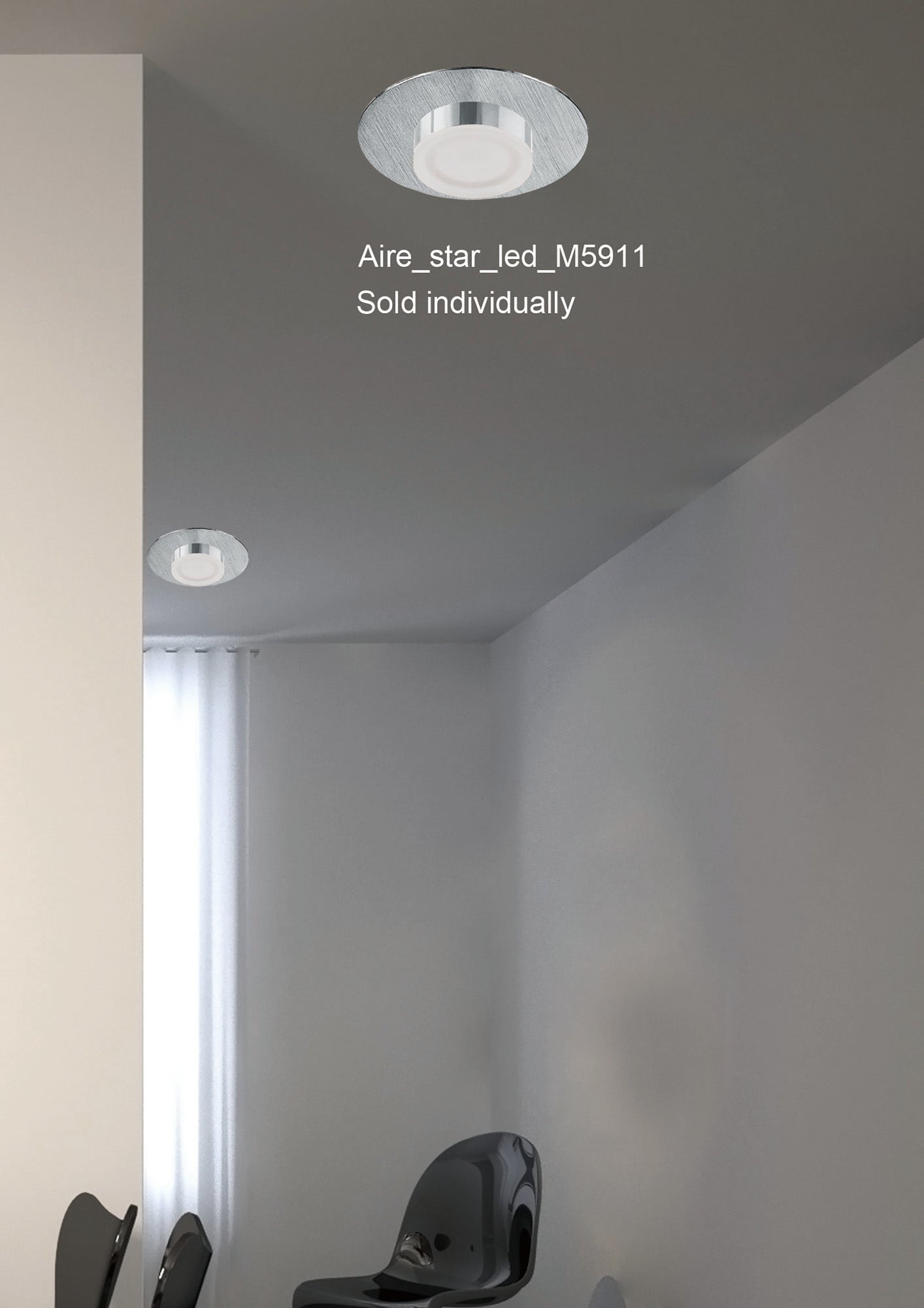 Marcel Recessed Down Light 6W LED Square 3000K IP44, 550lm, Polished Chrome/Frosted Acrylic, Cut Out: 70mm, Driver Included, 3yrs Warranty by Mantra