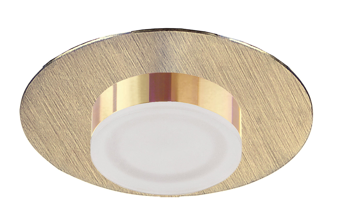 Marcel Recessed Down Light 4W LED Round 3000K IP44, 360lm, Satin Gold/Frosted Acrylic/Gold, Cut Out: 70mm, Driver Included, 3yrs Warranty by Mantra