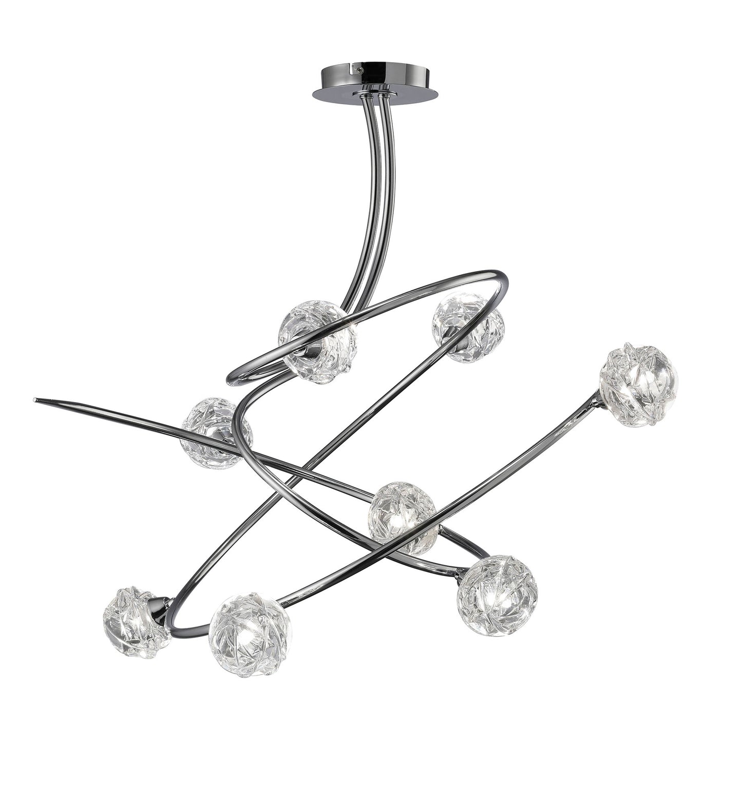 Maremagnum Ceiling 8 Light G9, Polished Chrome by Mantra