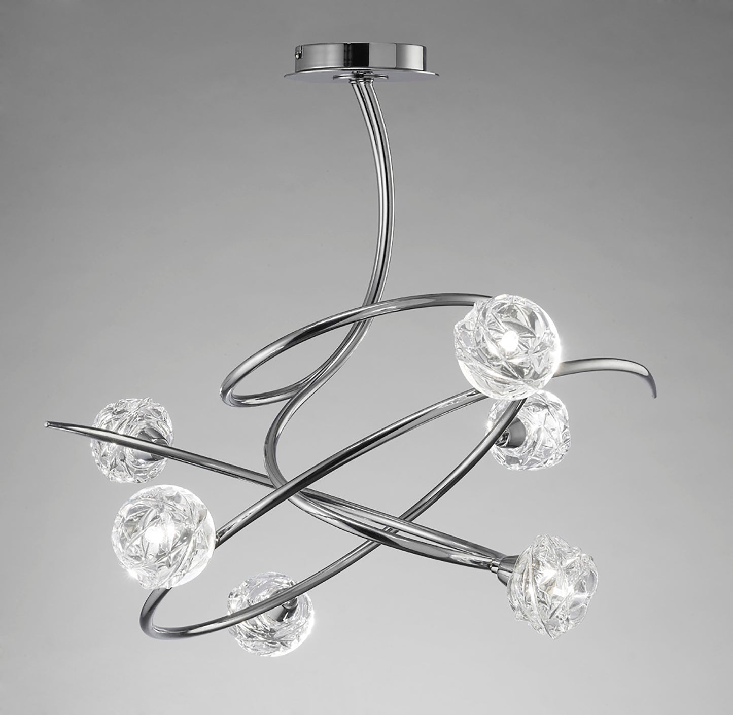 Maremagnum Ceiling 6 Light G9, Polished Chrome by Mantra