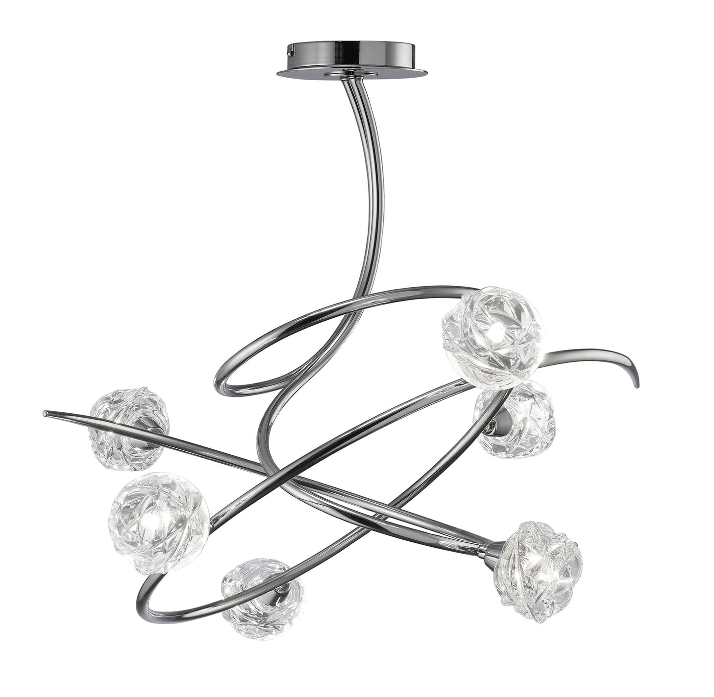 Maremagnum Ceiling 6 Light G9, Polished Chrome by Mantra