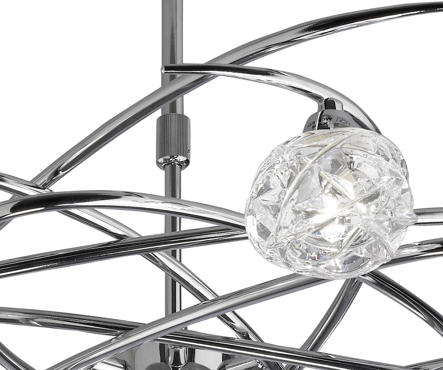 Maremagnum Telescopic Convertible To Semi Flush 6 Light G9, Polished Chrome by Mantra