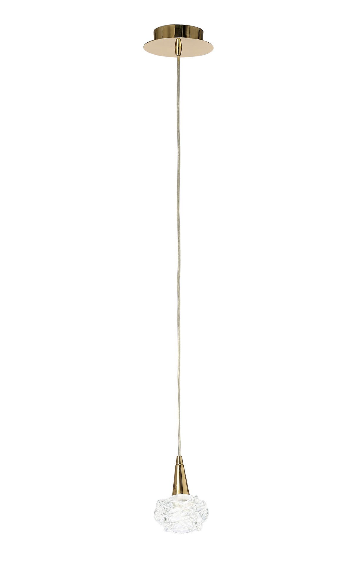 Maremagnum Pendant 1 Light G9, French Gold by Mantra